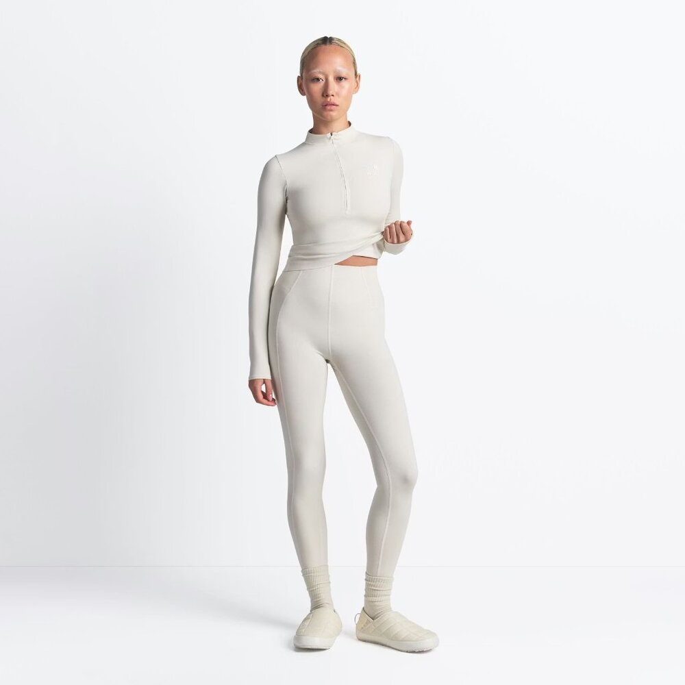 The North Face x SKIMS Refina Long Sleeve Top & Leggings Set – Bone, Size M